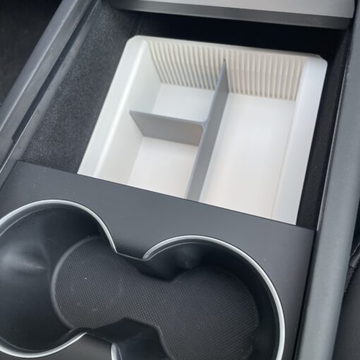 Tesla Yeni Model Y Juniper İçin Konsol İçi Düzenleyici Organizer Bölmeli ve Süet Zeminli