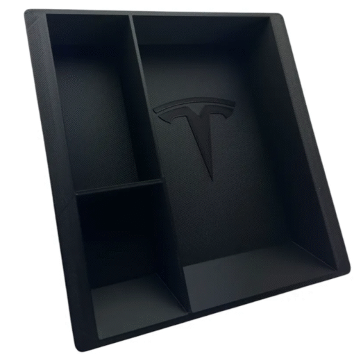 Tesla Model Y - Model 3 İçin Konsol İçi Düzenleyici Organizer Bölmeli ve Süet Zeminli
